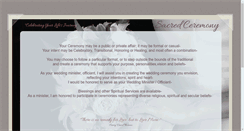 Desktop Screenshot of ceremonyminister.com