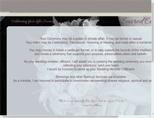 Tablet Screenshot of ceremonyminister.com